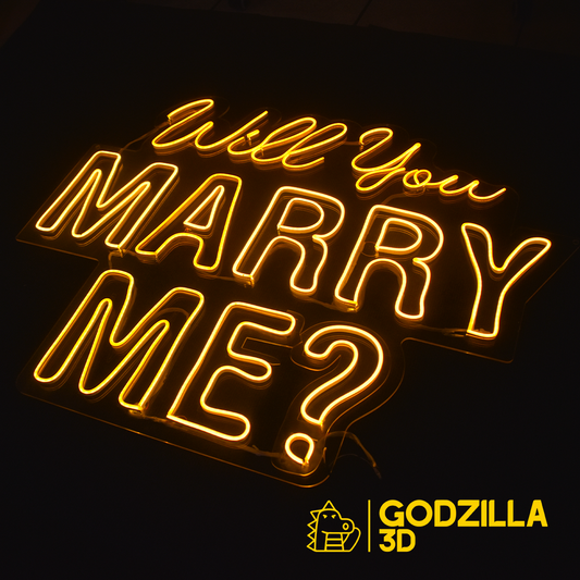 Rotulo neon / Will you MARRY ME? / 1.22 X 0.85 MT